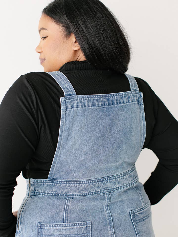 Vintage Wash 'Bailey' Denim Overall Dress for wholesale on Faire14
