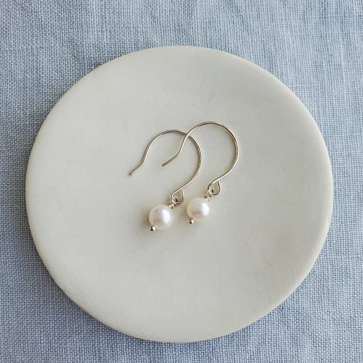 Small Freshwater Pearl Earrings for wholesale by Carrie Whelan Designs
