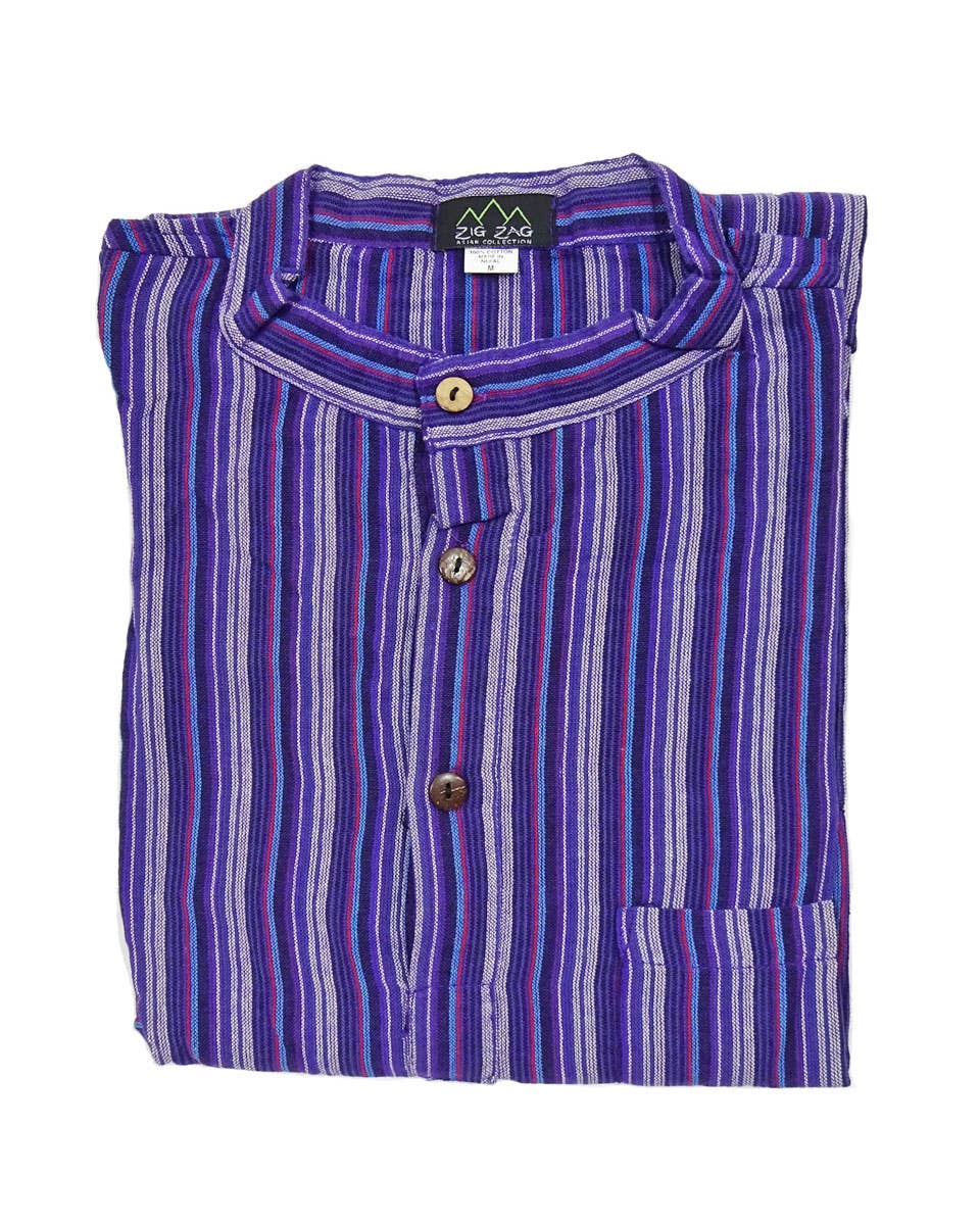 Zig Zag Asian Collection - Wholesale Button Down Shirt - Men's - Striped Cotton Kurta13