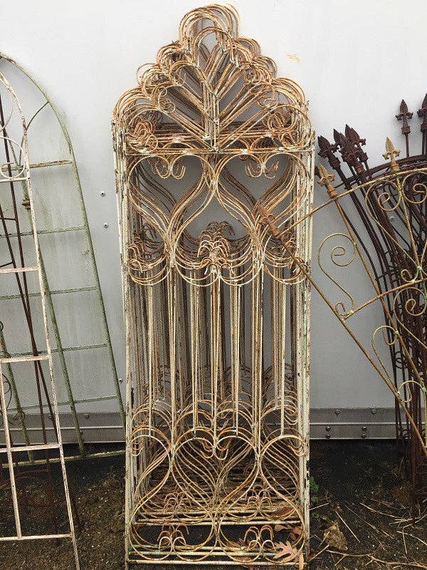 Double Heart Scroll Trellis for wholesale by Garden Iron And More