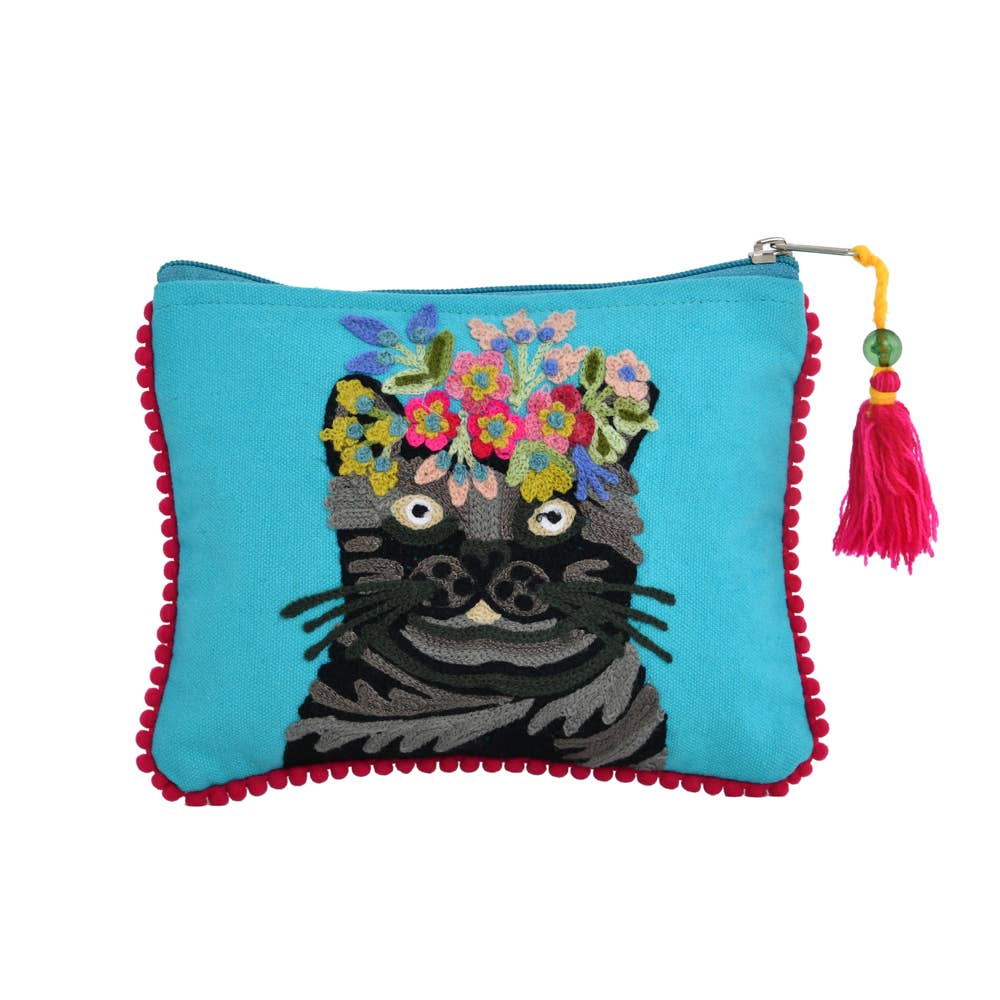 Wholesale 3ABPC501_TLFS - Set/3 BLACK CAT POUCH 6x8