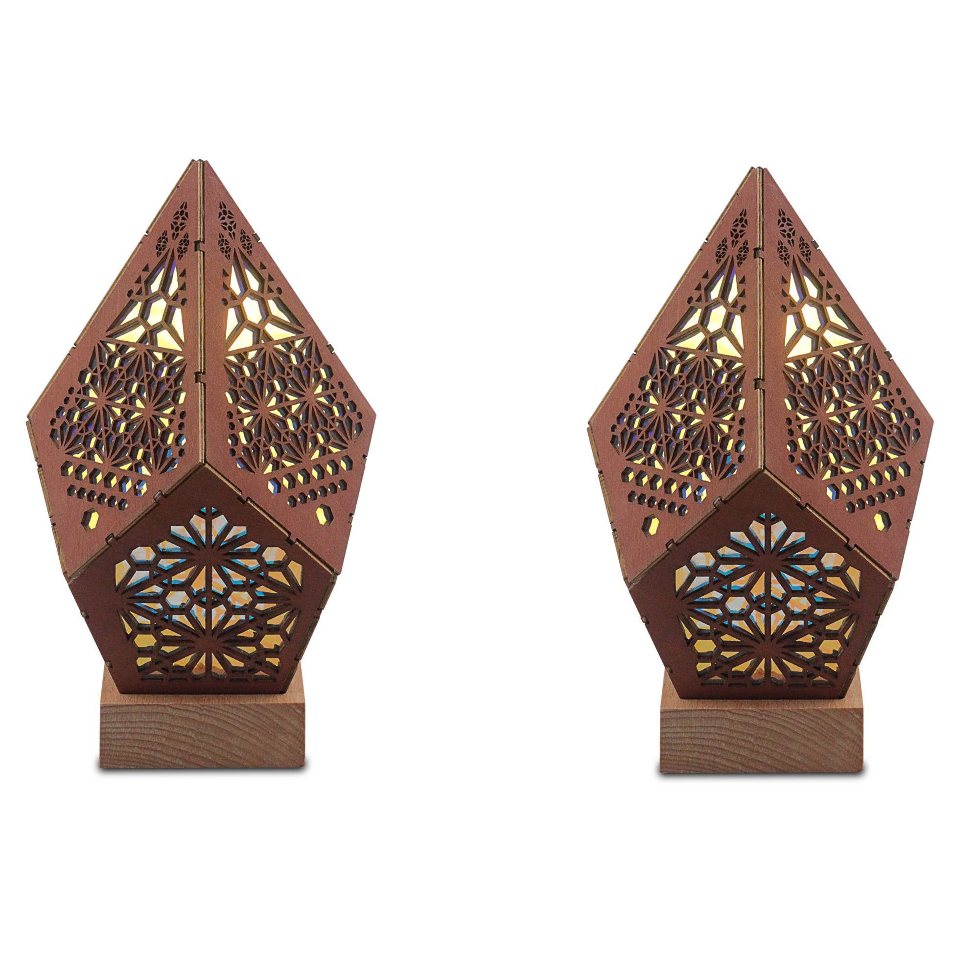 EP Design Lab - Wholesale Accent/Desk Lamp - Colorful Wooden Bohemian LED Table Lamp4