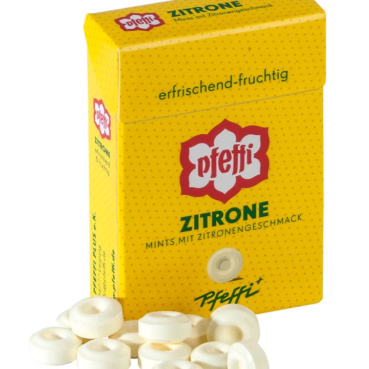 Pit Hoffmann GmbH & Co.KG - Wholesale Mints - Pfeffi Mints Peppermint Candy Lemon 35g Flip Top Box