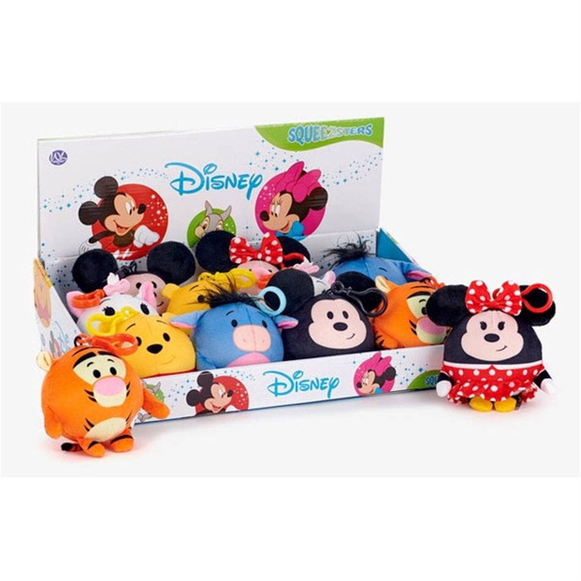 TSJJ - Wholesale Stuffed/Plush Toy - Kids & Baby - Disney Squeesters Bagclip 12 in Display0