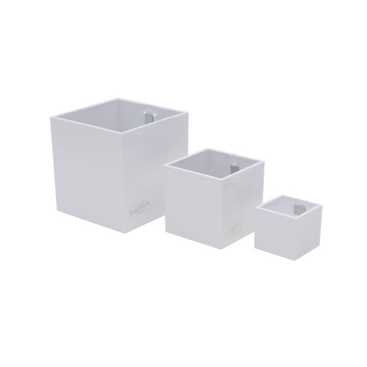 Set of 3 Magnetic Cubes / Cubes 3,5-6-9 cm/white for wholesale by KalaMitica Magnetic System