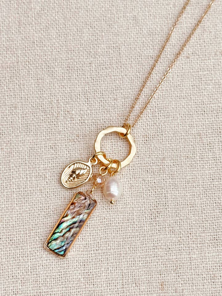 Gouden Abalone Staaf Hanger Ketting voor wholesale door Gracie Rose Designs