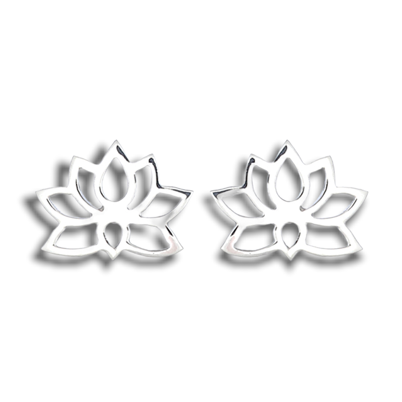 MadamLili – wholesale Stud/post earrings – Mini 925 Sterling Silver Lotus Stud Earrings — EHR925-1197