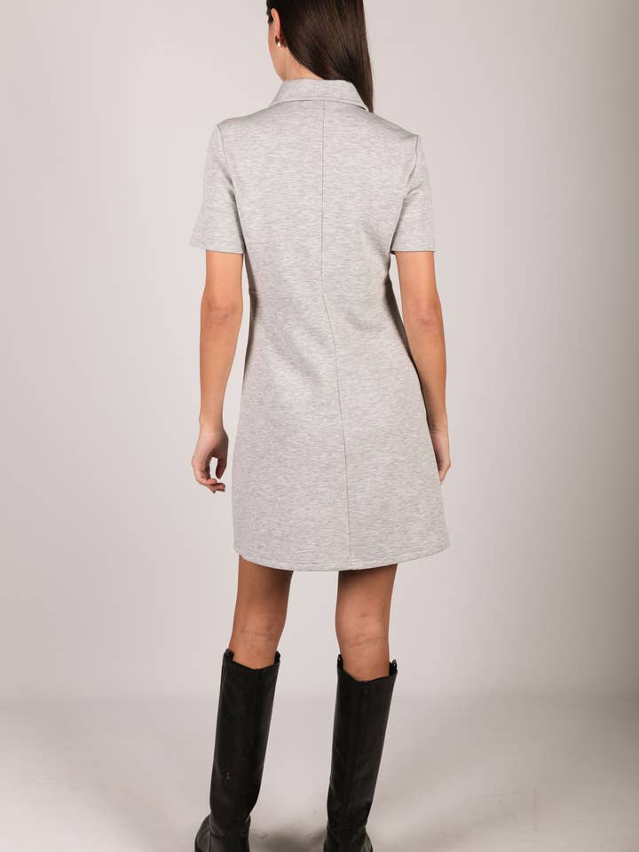 P. CILL - Wholesale Dress - Women's - P. CILL Butter Modal Quarter Zip Short Sleeve Dress16