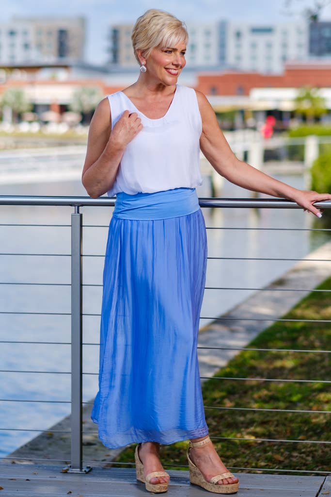 TINA Stephens Italy/Tees By Tina - Vendita all'ingrosso Gonna - Donna - Gonna in vita pieghevole in seta Brenda (SL204)30