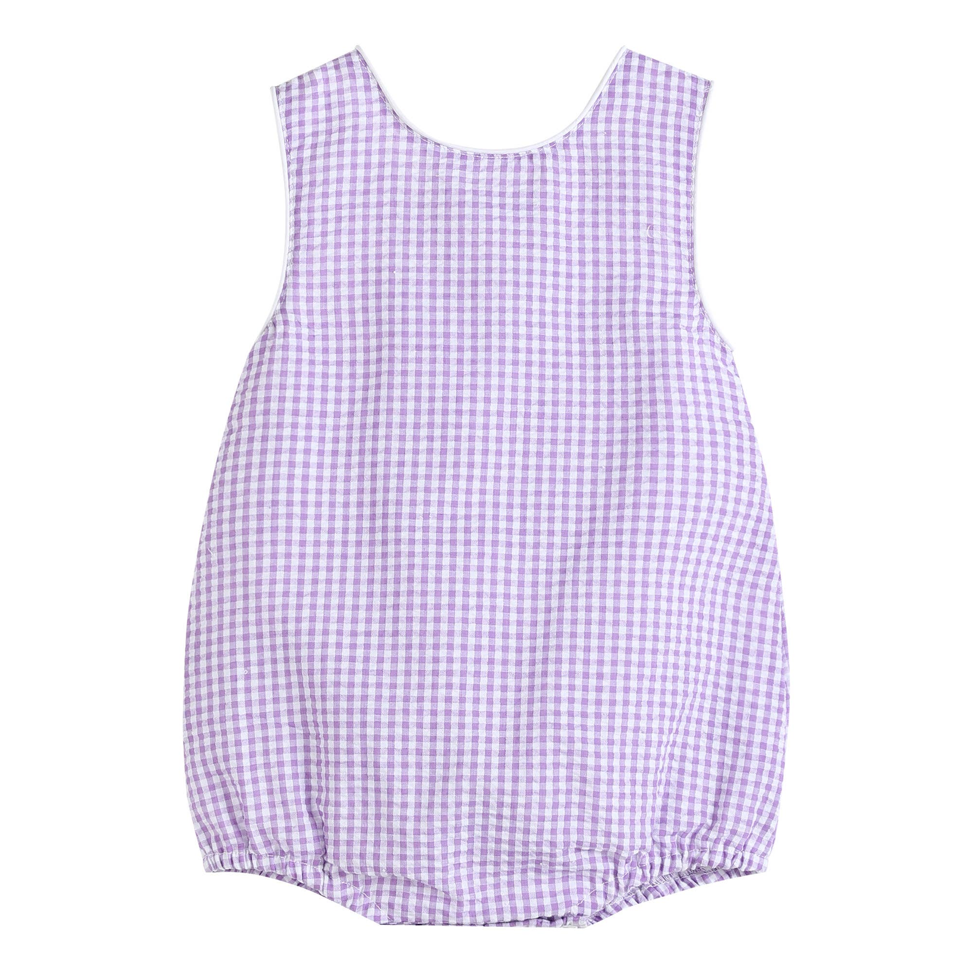 Lil Cactus - Wholesale Bodysuit (Non-Footed) - Baby - Classic Purple Gingham Baby Bubble Romper1