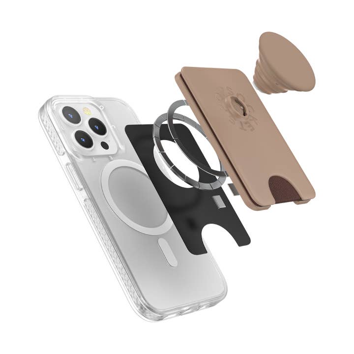 PopSockets - Vente Étui portefeuille pour téléphone – unisexe - Portefeuille de téléphone PopSockets MagSafe - Latte3