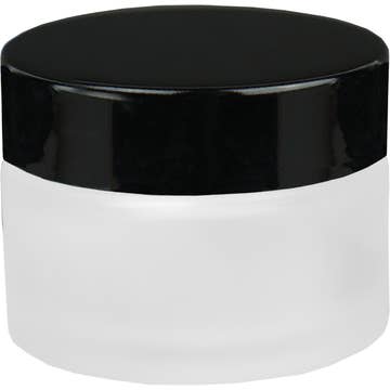 Best Bottles - Wholesale Jar - Frosted Glass Cream Jar - 30ml (Multiple Cap Colors)
