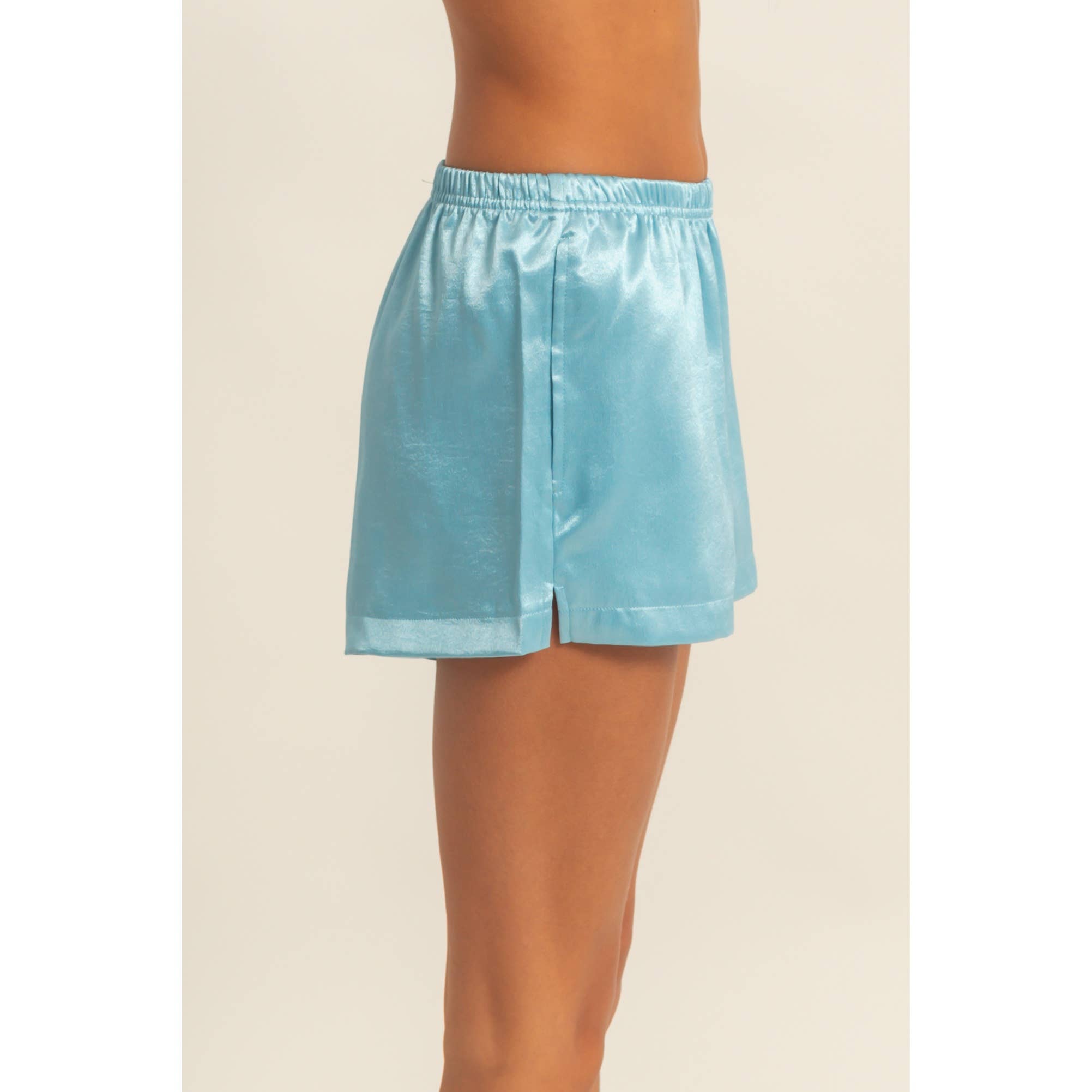 HYFVE - Wholesale Shorts - Women's - Satin Elastic Waist Shorts With Side Slit20