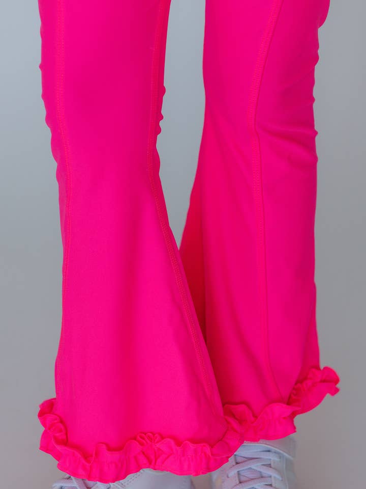 Pink Girls Neon Magenta Active Flared Ruffle Hem Pants
for wholesale on Faire1