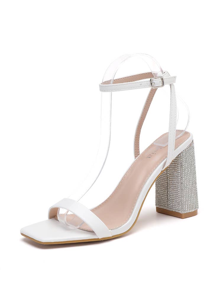 Joia Paris – Großhandel High Heels – Damen – Strassbesetzte Absatzsandalen mit verstellbaren Riemen H8-3636