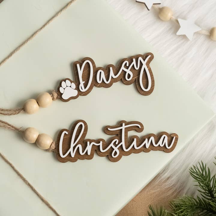 BearCrafts - Wholesale Ornament - Christmas Name Tag R525