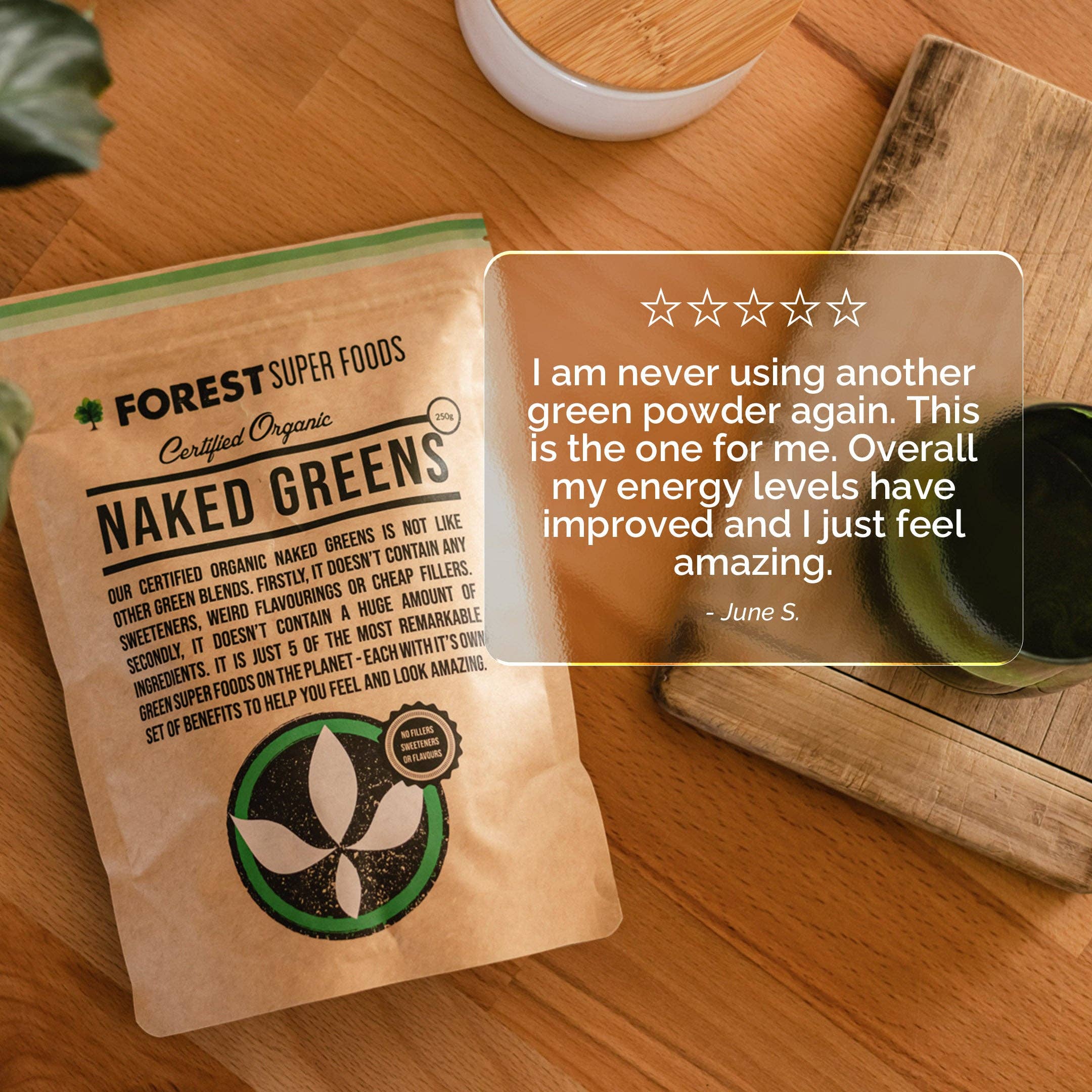 Forest Super Foods - Venta al por mayor Proteínas y superalimentos en polvo - Polvo Multivitamínico Completo Naked Greens3