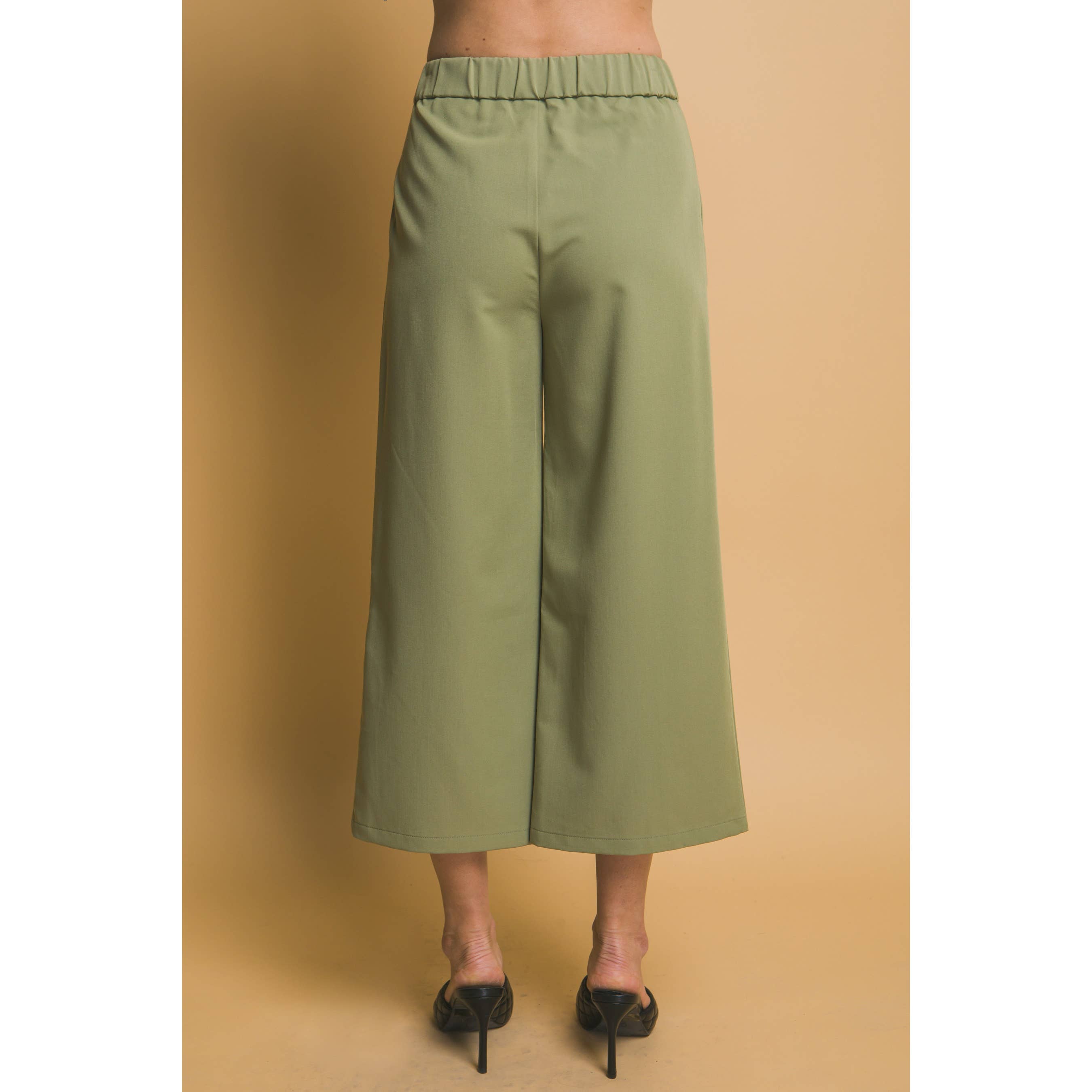 Apolline – wholesale Byxor - Dam – Breda byxor med veck och resårmidja13