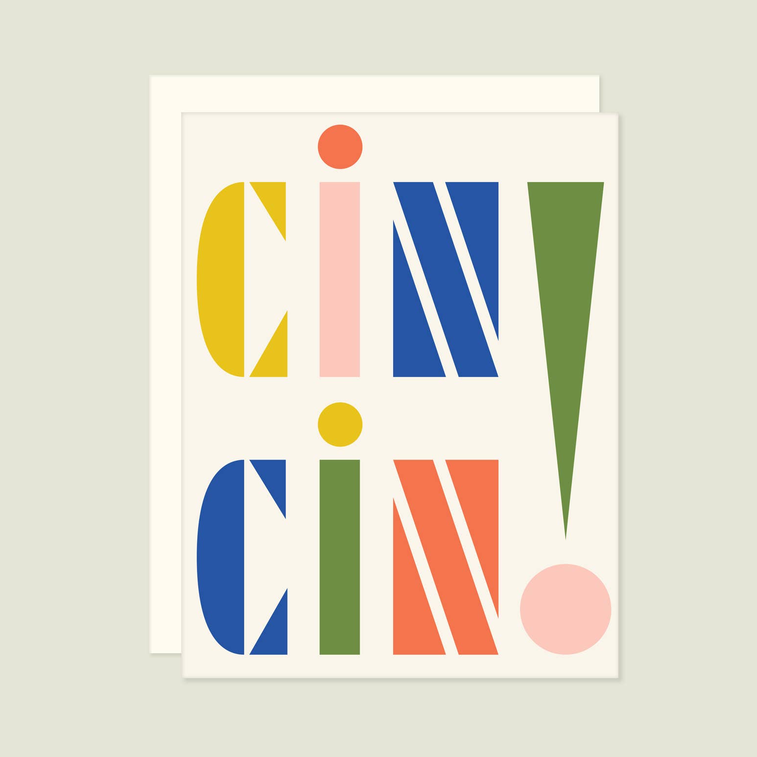 Missive - Vente Cartes de félicitations - Carte de Vœux Italienne Cin Cin0