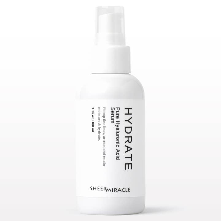 Sheer Miracle - Wholesale Facial Serum/Concentrate - Hydrate Pure Hyaluronic Acid Serum - Vegan, Cruelty Free
