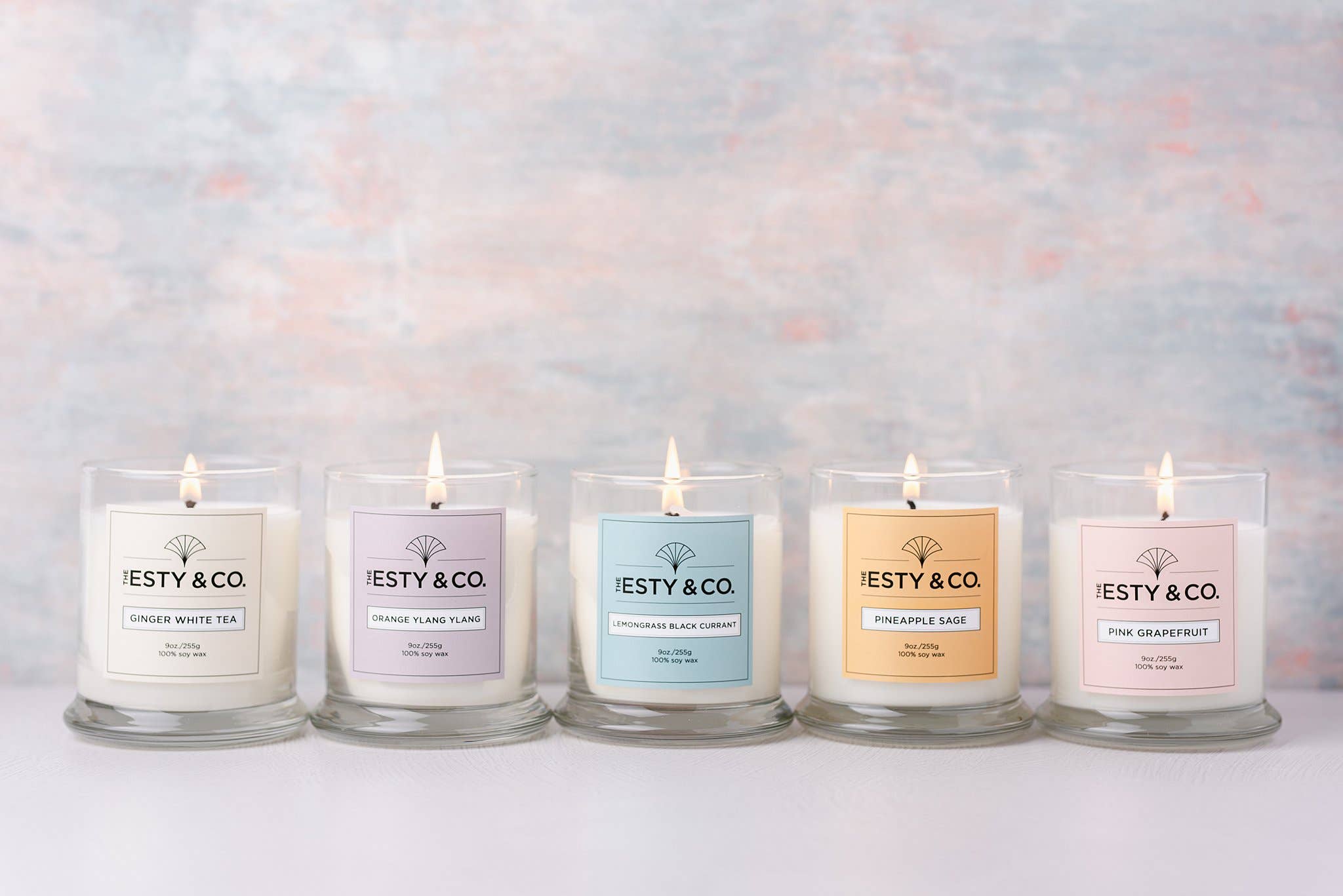 The Esty & Co® - Wholesale Jar/Filled Candle - Lemongrass Black Currant 100% Soy Wax Candle • Spa Gift 2