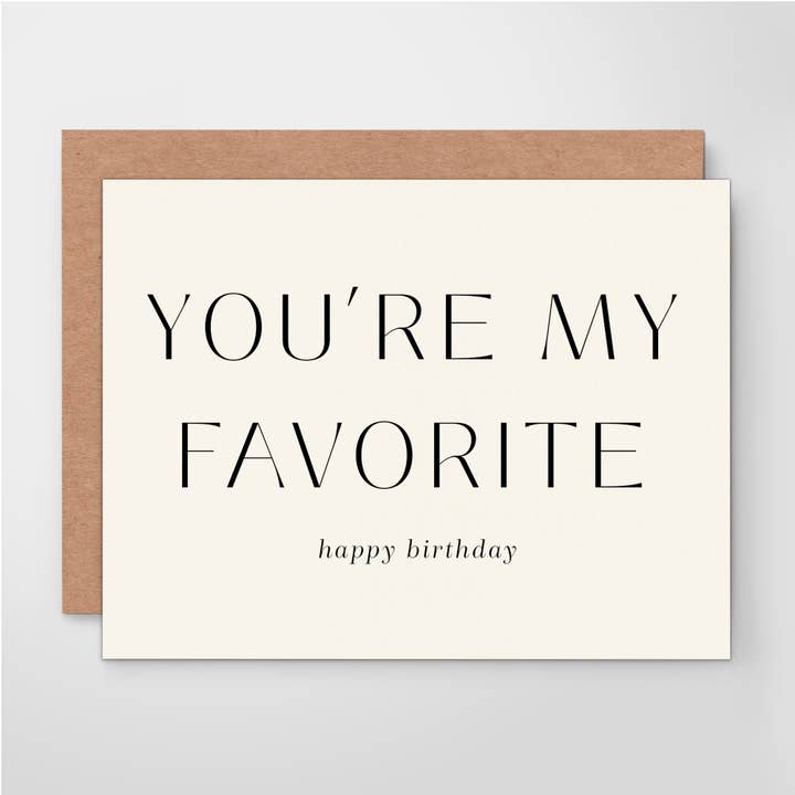 Cute Birthday Card- "You're My Favorite" for wholesale by Assar