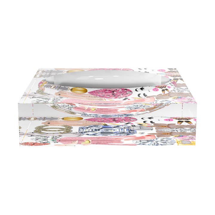 Nicolette Mayer Collection - Vendita all'ingrosso Ciotole/Piatti decorativi - Piatto Portaoggetti Bougie Women Nuevo Rosa Bianco in Acrilico4