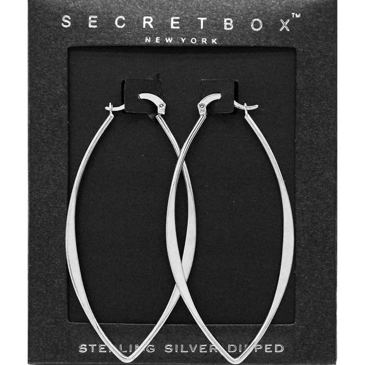 Sensibling Corp. - Wholesale Hoop Earrings - SECRET BOX_14K Gold Dipped Metal Hoop Pin Catch Earrings
2