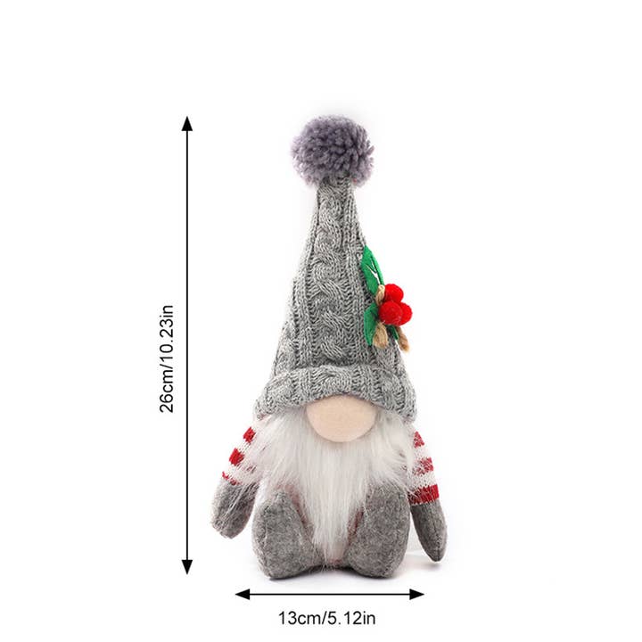 NINEXIS - Wholesale Ornament - CWMM9397_CHRISTMAS POINTED HAT SITTING GNOME ORNAMENT0