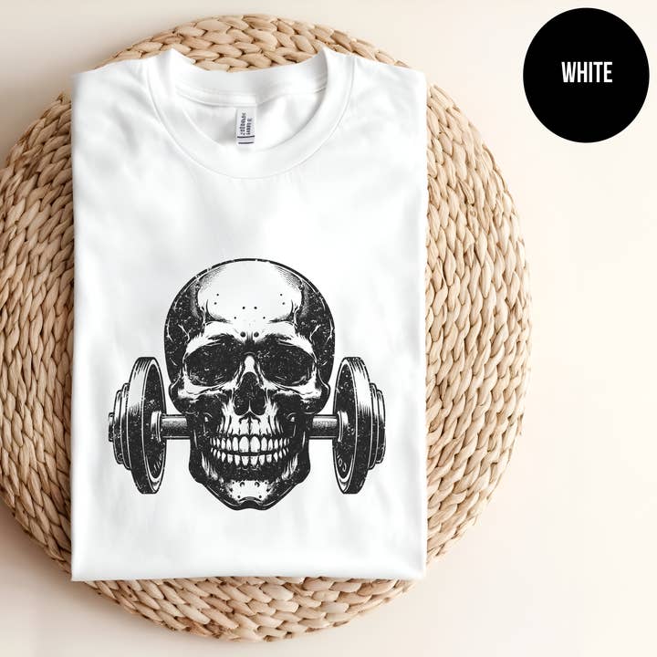 Barbell Skull for wholesale by The Shirt Republic