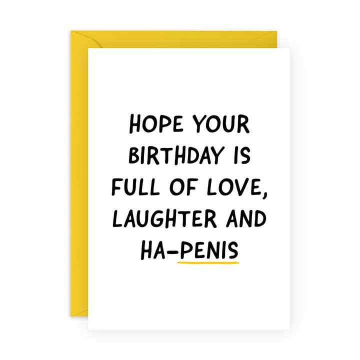 Central 23 Cards – Engroshandel Fødselsdagskort – HA-PENIS Sjovt fødselsdagskort til ham, hende