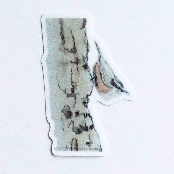 Nuthatch Sticker for wholesale by Silvergull Studios