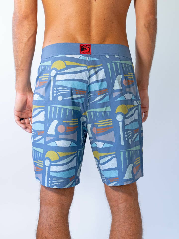Maui Rippers - Wholesale Swim Shorts - Men's - Retro Aloha 19" Stretch Boardshort3