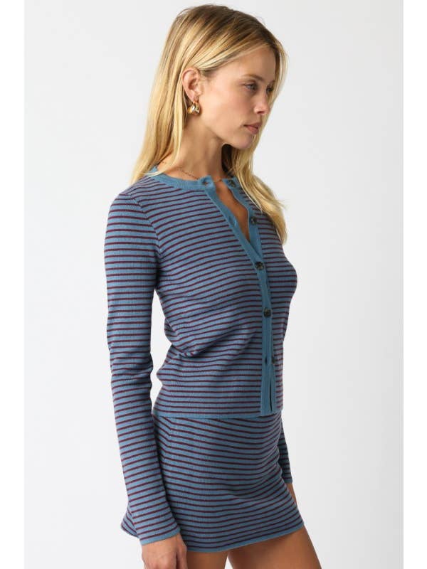 Olivaceous - Wholesale Knit Top - Women's - Greta Stripe Knit Top9