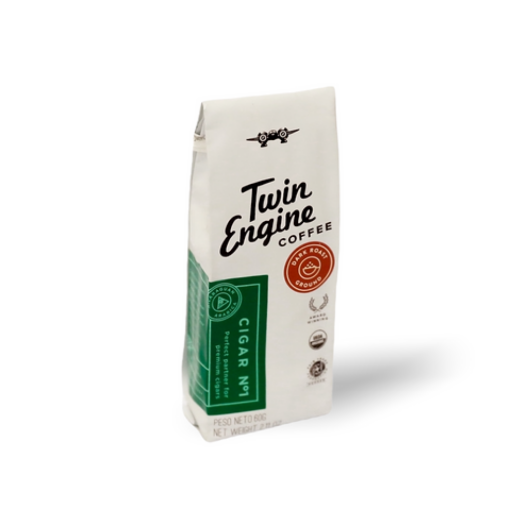 Twin Engine Coffee - Wholesale Ground Coffee - Traveler 1-Pot Organic Specialty Fair Coffee / Cigar No.1  3