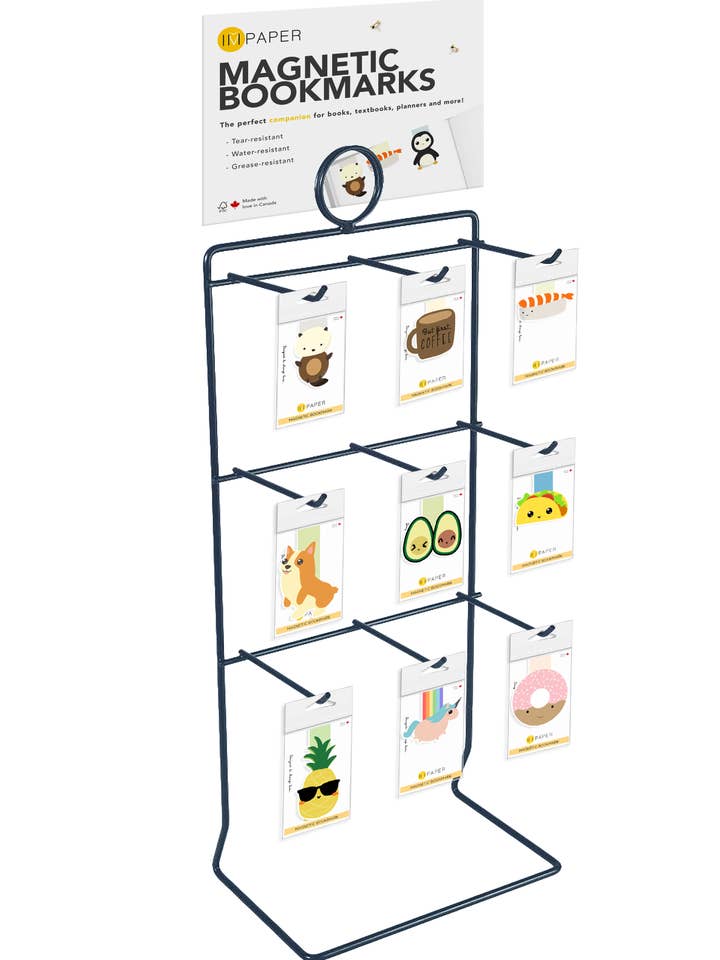 Magnetic Bookmark Display Rack Package for wholesale by IMPAPER
