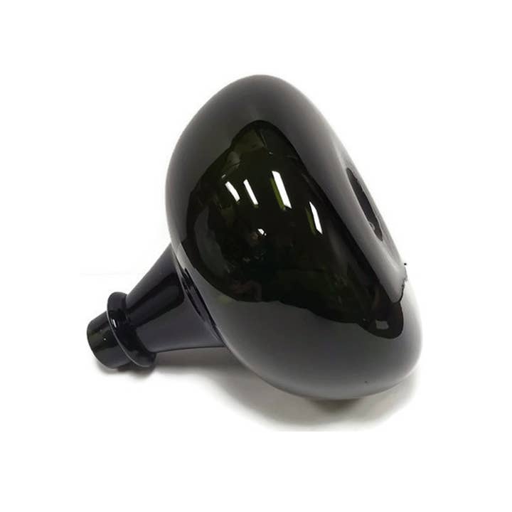 Madison Bay Co. - Historical Home Decor Reproductions - Wholesale Decorative tabletop object - Hand-Blown Dark Green Thick Glass 76-oz. Onion Bottle, 8”3