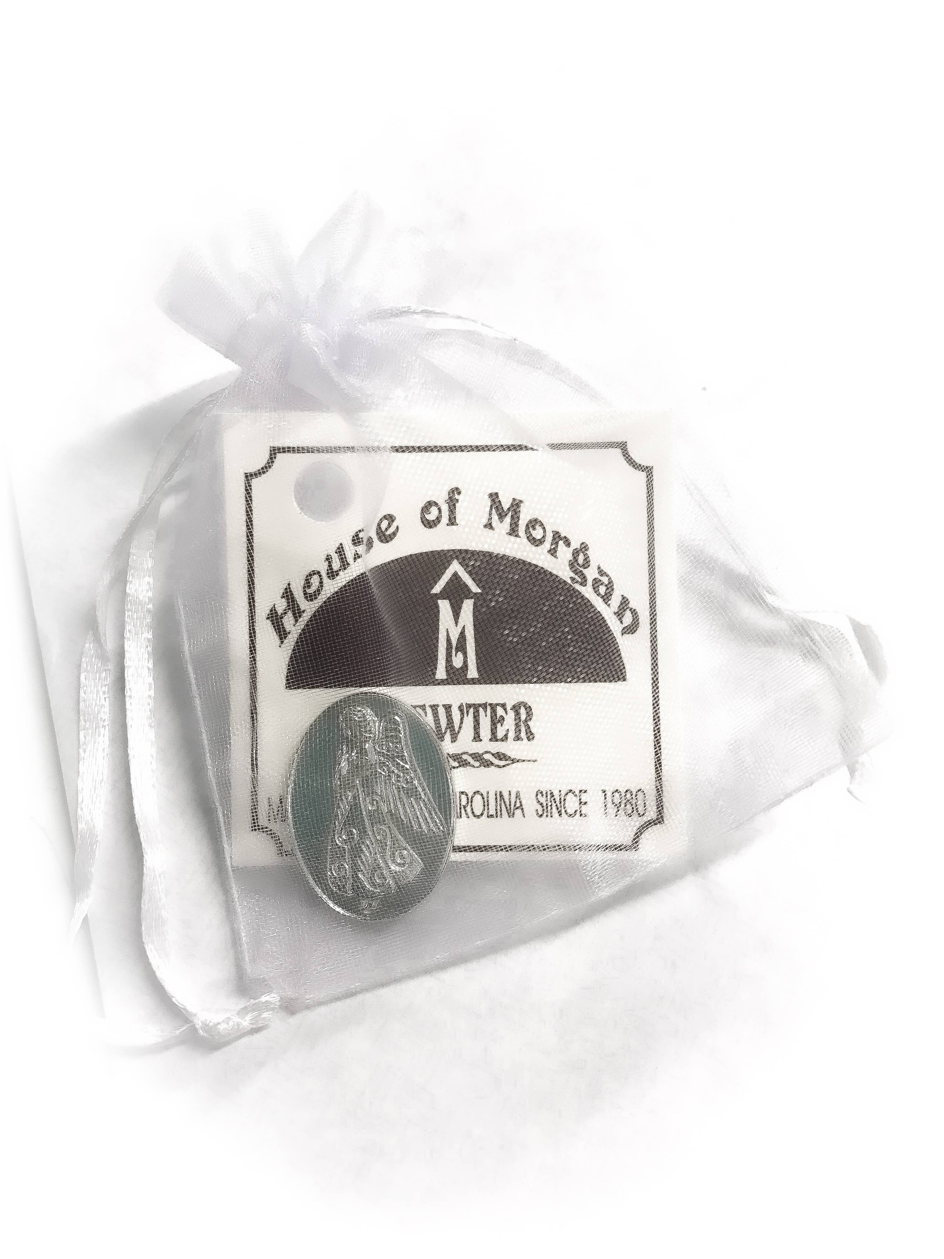 House of Morgan Pewter - Wholesale Verzamelmunt - Guardian Angel Pocket Coin - Bulkprijzen0