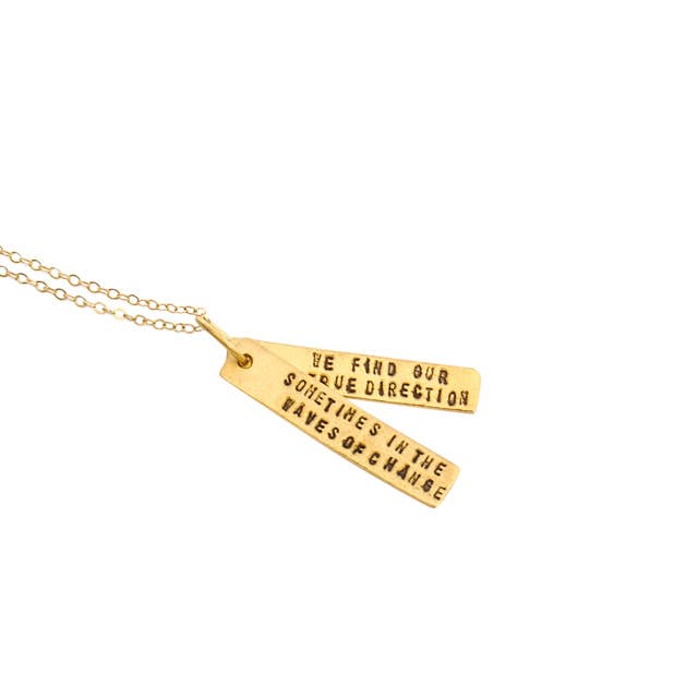 Chocolate and Steel - Wholesale Halskettinghanger - Soms in de golven van verandering... Quote ketting4