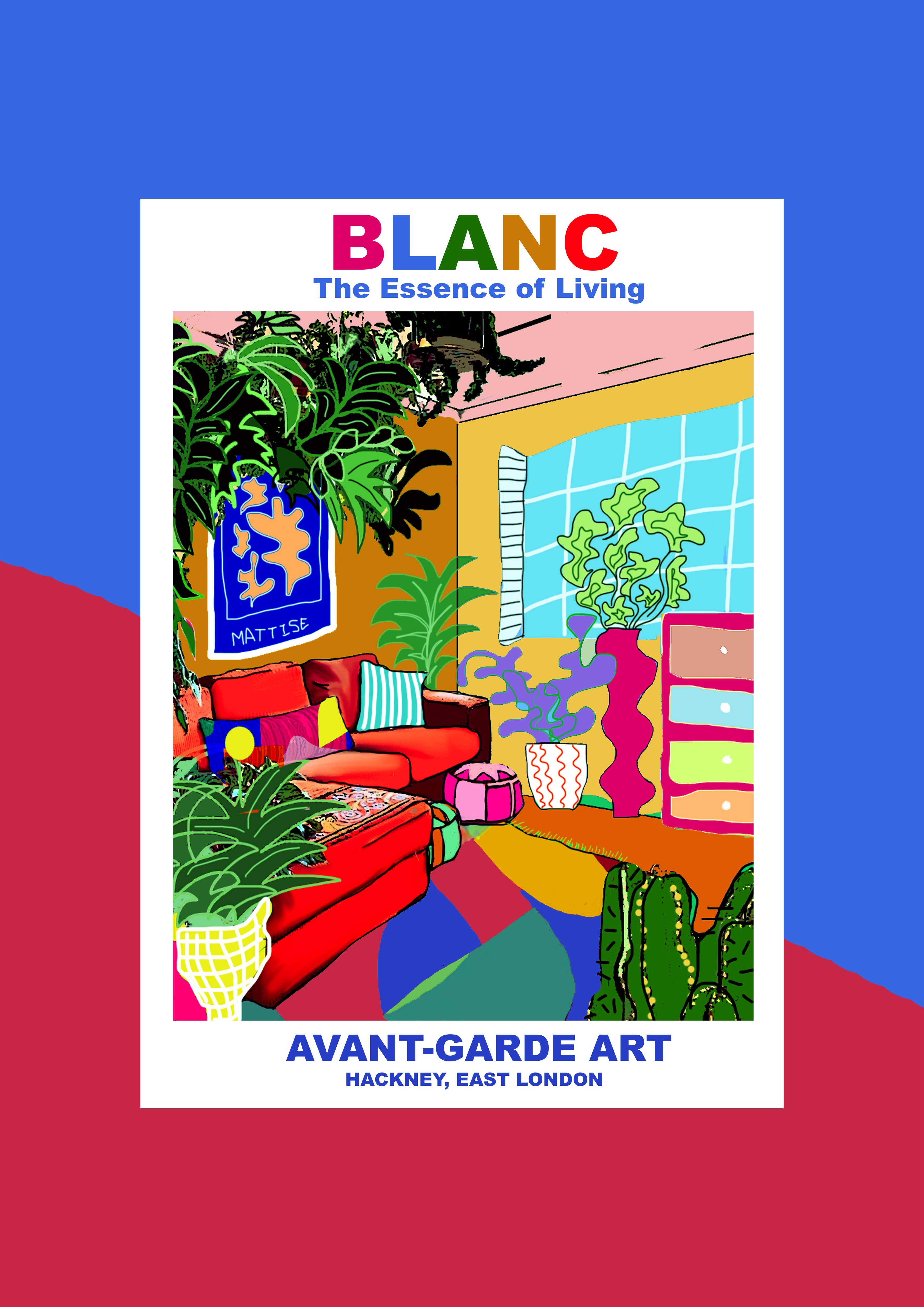 BLANC Prints UK – wholesale Art print – A Hackney Home A3 Print2