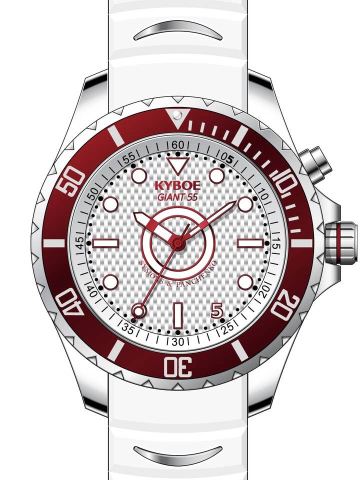 Kyboe - Giant 55 - Whitehaven, argent poli à 3 aiguilles 10 ATM pour la vente par Symons & Panchenko