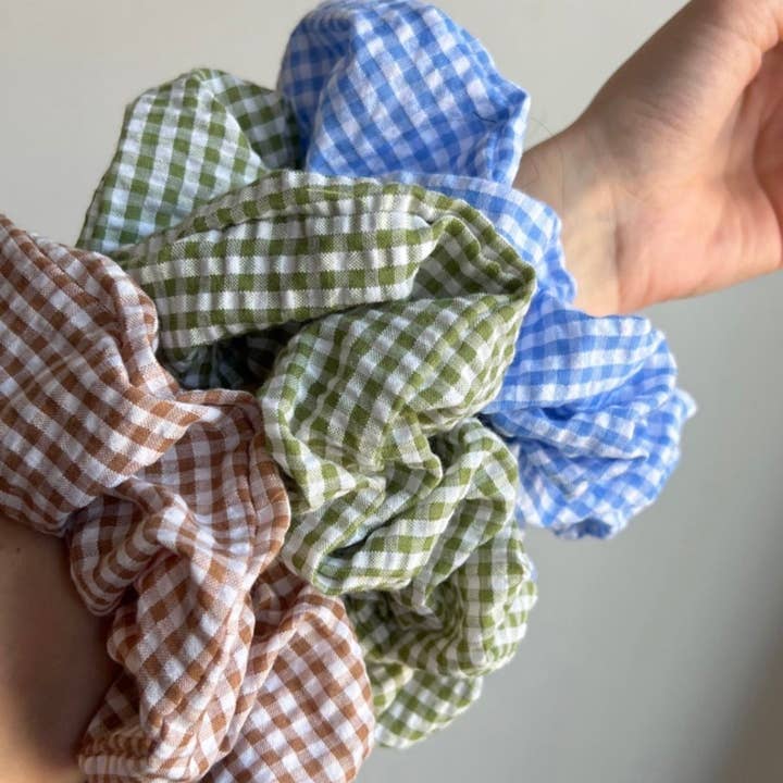 Billy Bamboo – Großhandel Haargummi – Damen – MINI-GINGHAM-HAARGUMMI - neutral10