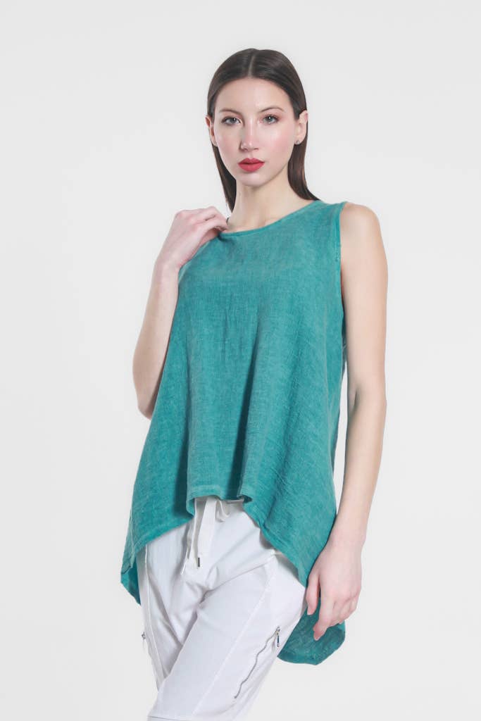 TINA Stephens Italy/Tees By Tina - Wholesale Tank Top - Women's - Lexa Lin-Co Tunic Tank (BT117)3