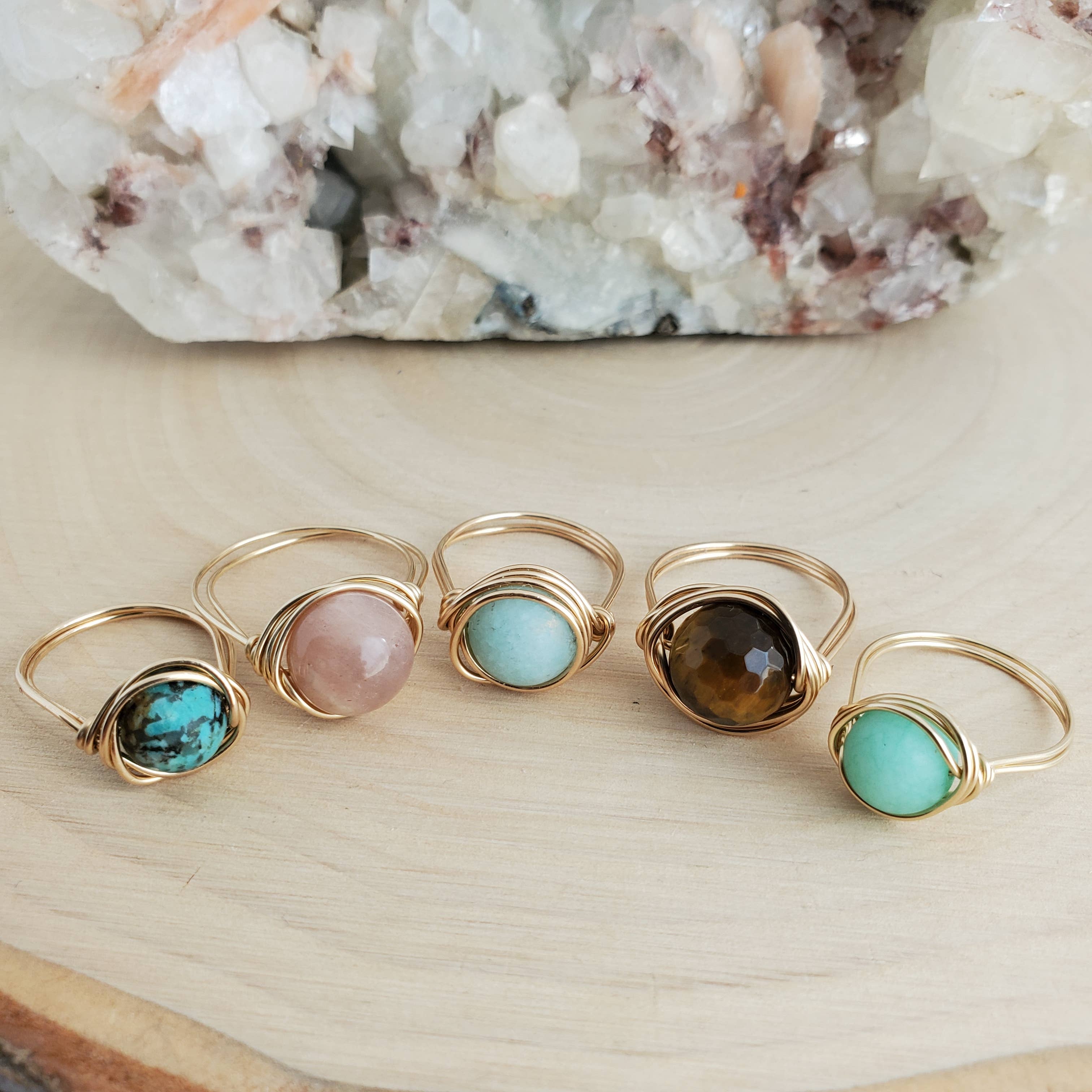 Agape Gems – Conjunto de joias por atacado – Anéis de pedras preciosas, conjunto de 150