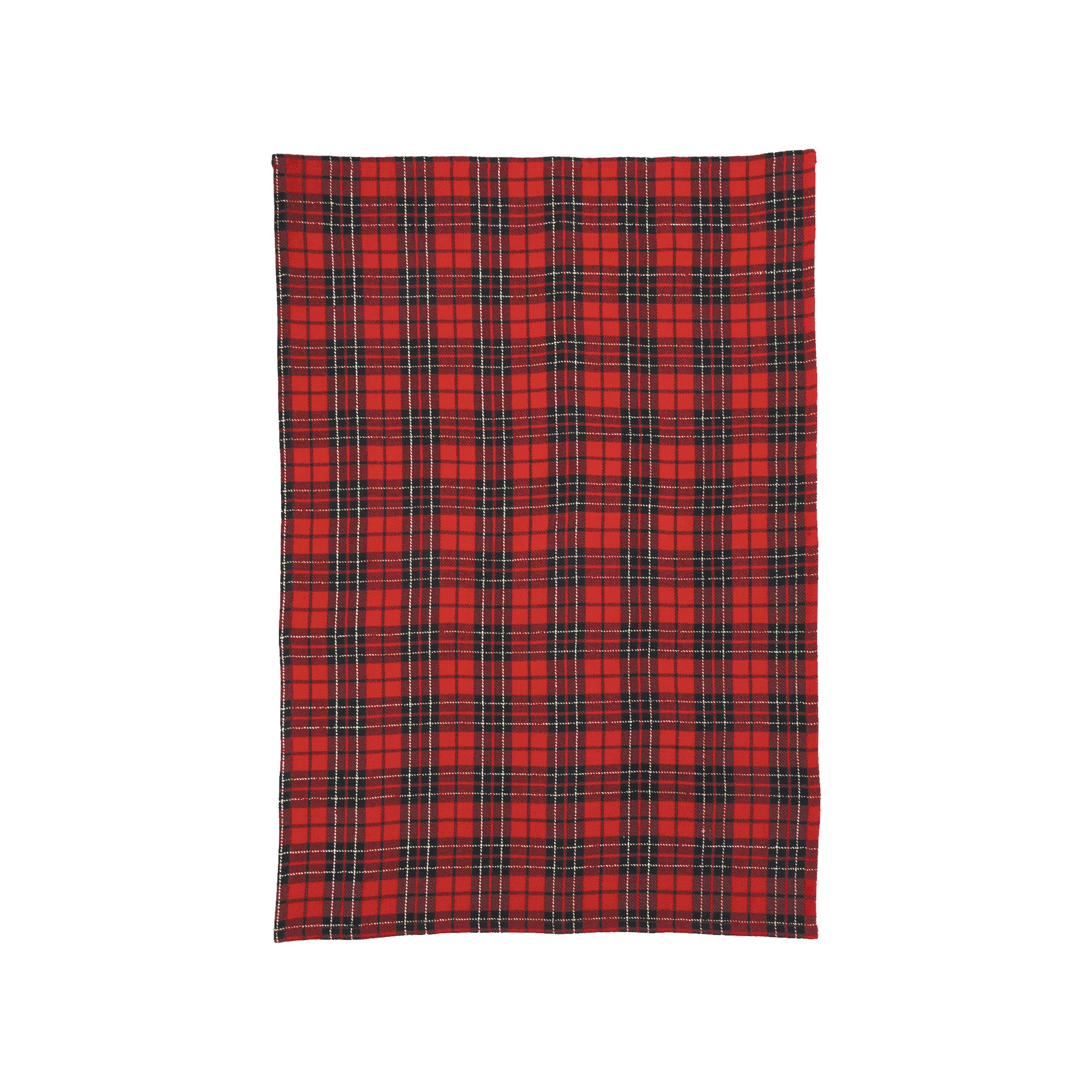 C&F Home - Wholesale Tea Towel - SALE Red Black Plaid Towel0
