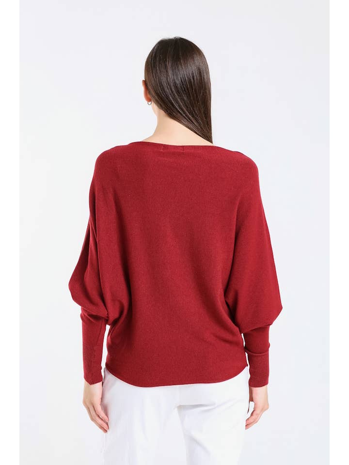 TINA Stephens Italy/Tees By Tina – Großhandel Strickpullover – Damen – Mylah Seriously Weicher Fledermaus-Pullover (BLS413)66