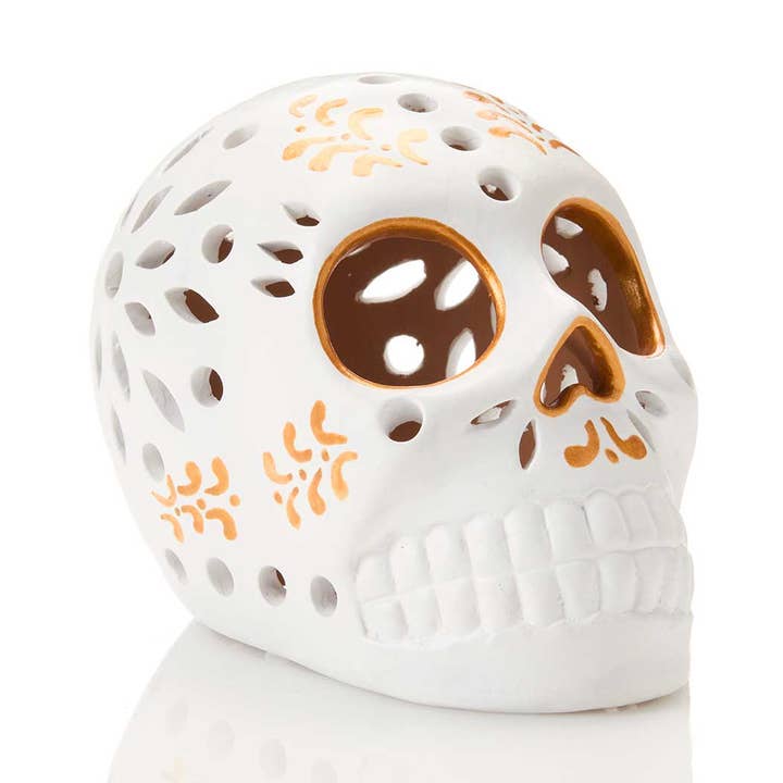 Floracion Skull Lantern for wholesale by SERRV International