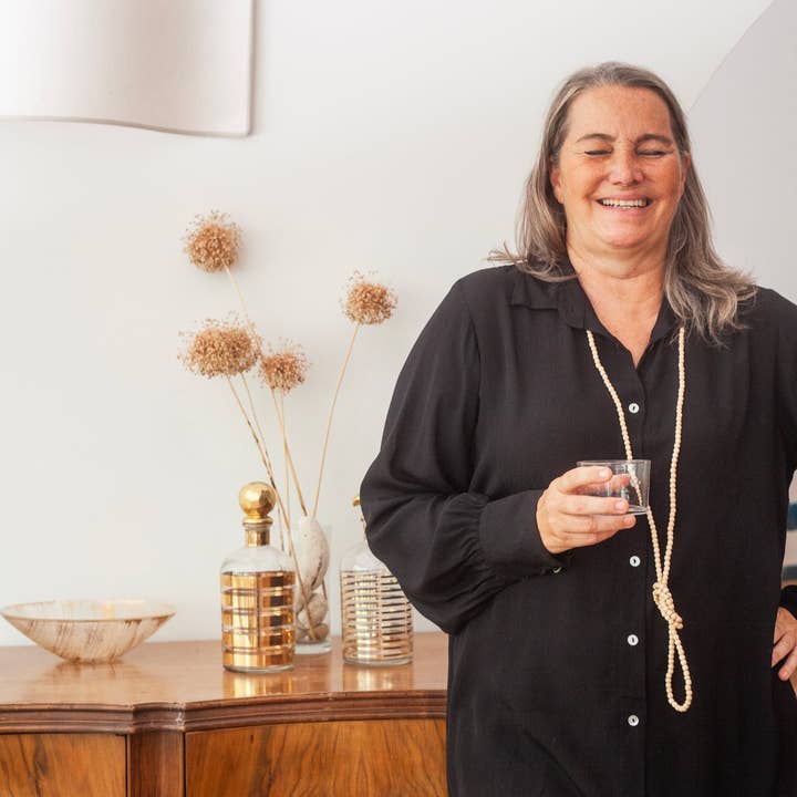 Bijondo - Wholesale Beaded/Pearl Necklace - Long handcrafted Leni metallic necklace, costume jewelry5