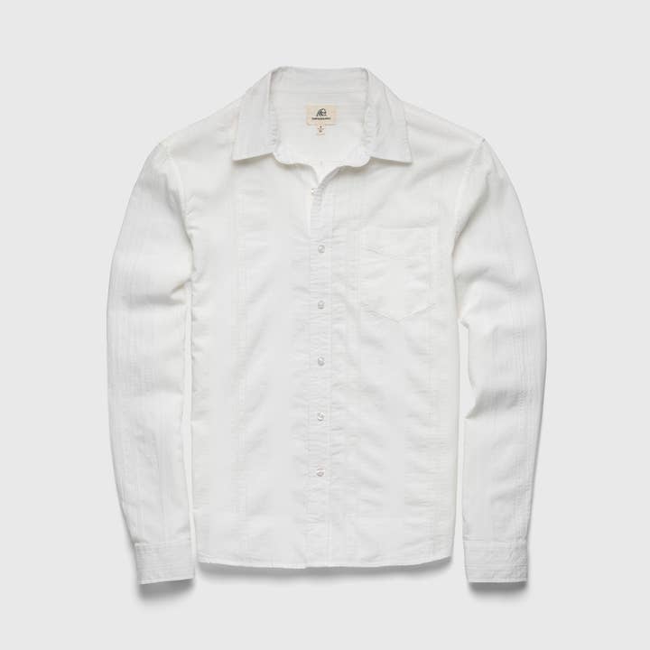 Brian Dobby Textured Shirt - White for wholesale by SURFSIDESUPPLY