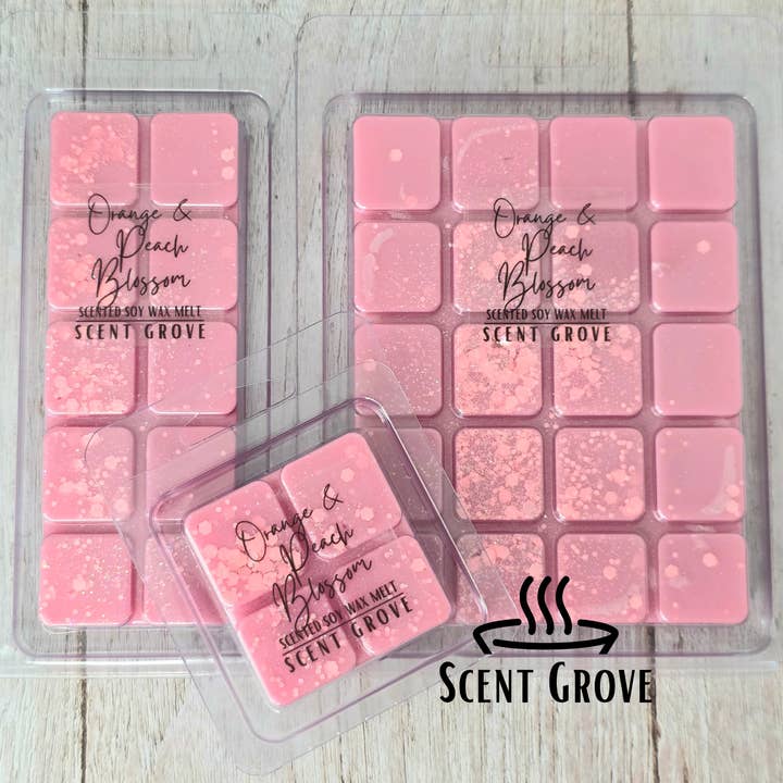 Fondant de cire de soja parfumé à la fleur d'oranger et de pêcher pour la vente par Scent Grove